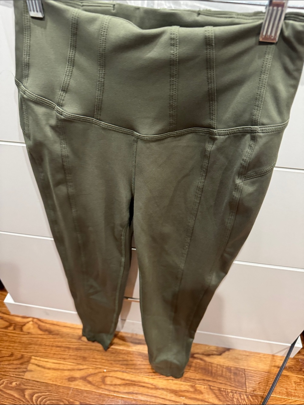Free People Olive Green High-Waist Leggings